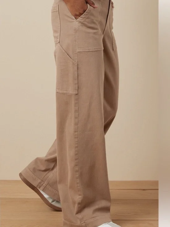 Dreamy Drape Stretch Super High-Waisted Baggy Wide Leg Pant - Picture 2 of 8